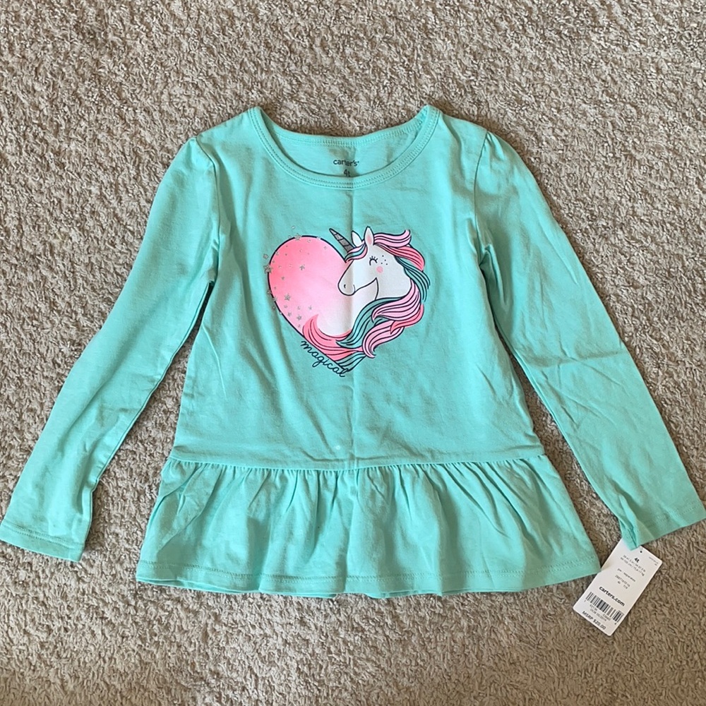 NWT girls peplum tee
